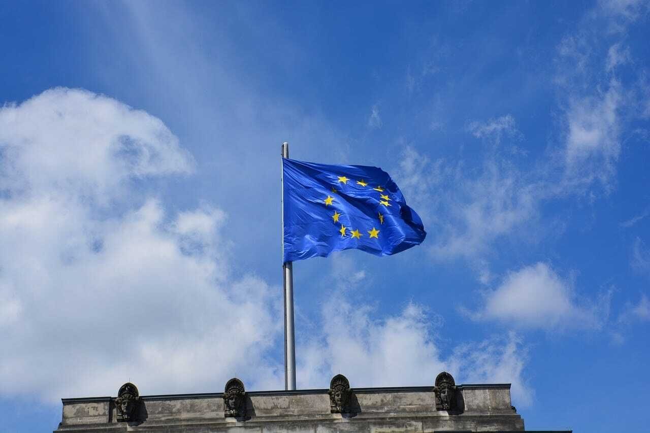 European flag for upcoming EU elections