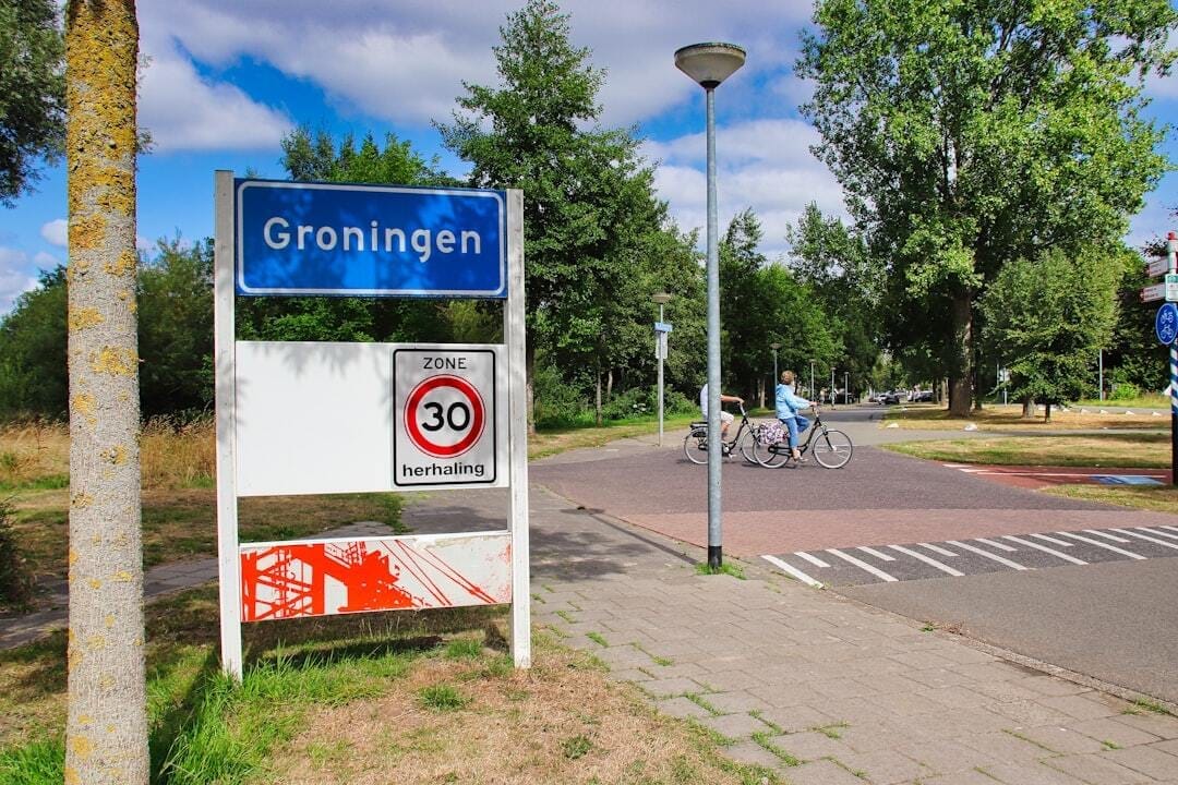 Signal d'entrée de la ville de Groningen (Groningue en français)