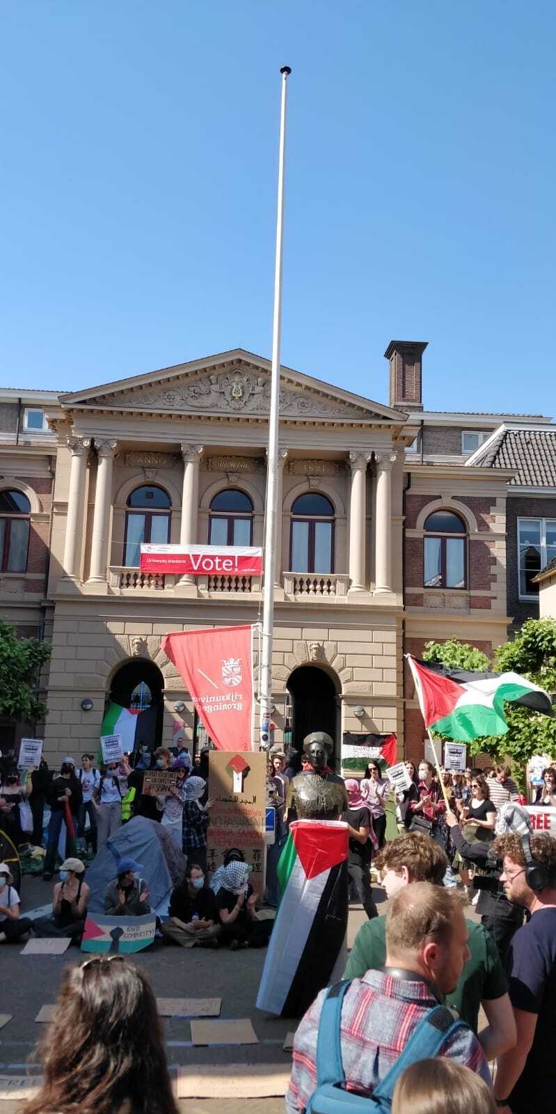 Students Stage Encampment Action in Solidarity with Gaza at University of Groningen post image