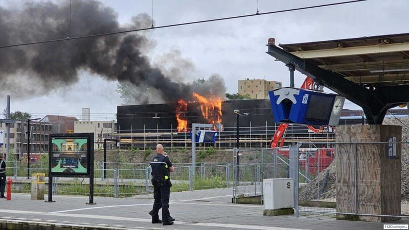 Fire at Groningen Central Station, Smoke Will Last Until Noon post image